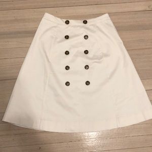 White Skirt with buttons